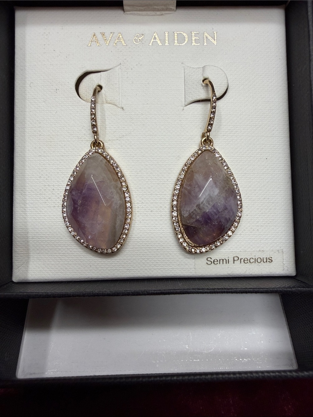 Ava and Aiden semi precious stone earrings
